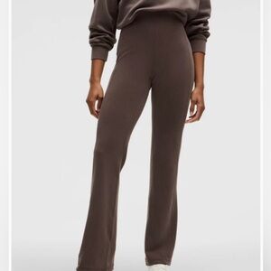 lululemon athletica Brown flare legPants ribbed Softstreme